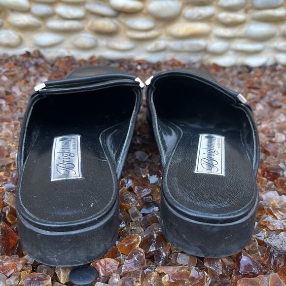 Brighton Lucy Black Lucy Slip On Loafers w/Western Beaded Strap. Size 7N Boho - Picture 5 of 9